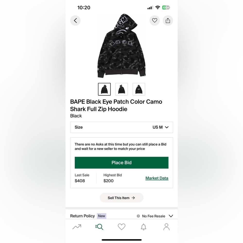 Bape Black Zip Up Sweater